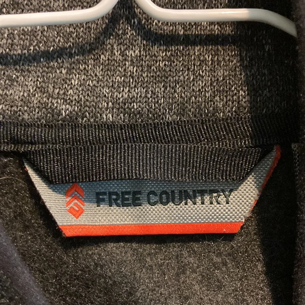 Free Country mens Sz XL lightweight grey tweed vest full zip - Picture 2 of 3